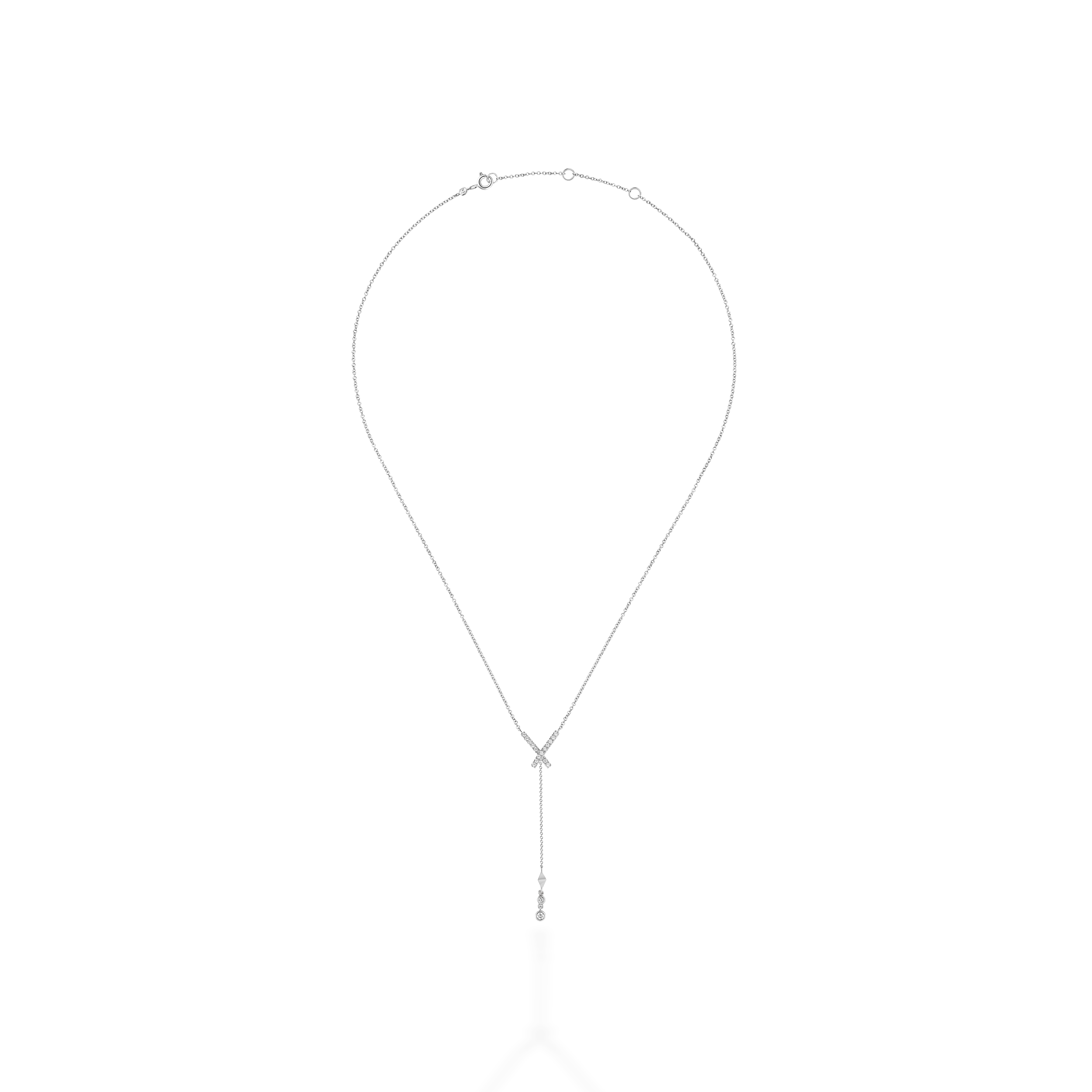 Y drop diamond necklace
